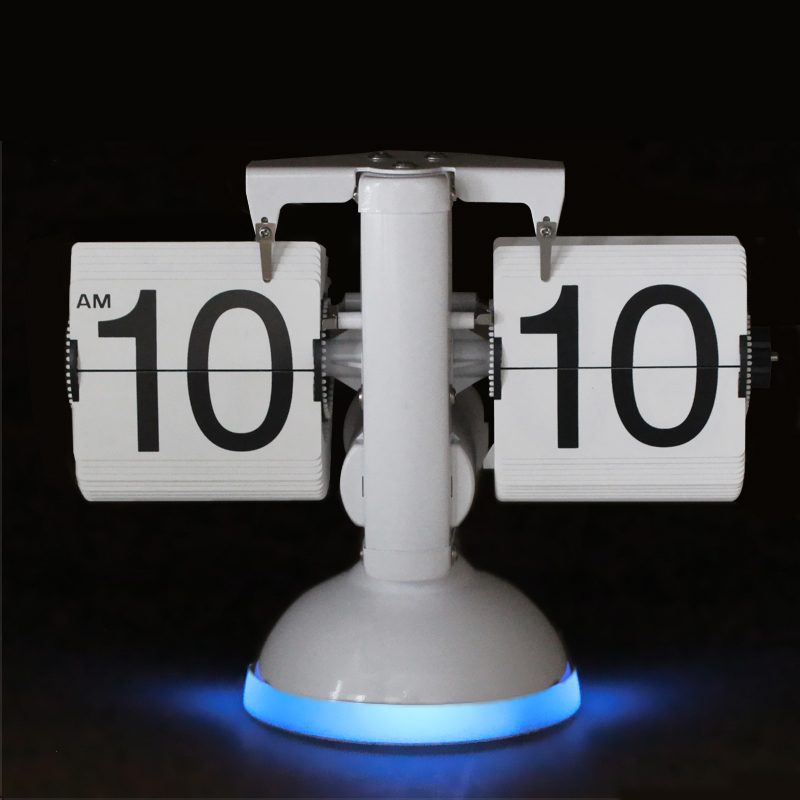 Flip clock with light