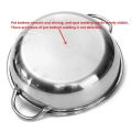 28cm Hot Pot Twin Divided Stainless Steel 28cm Cookware Hot Pot Ruled Compatible Soup Stock Pots Home Kitchen