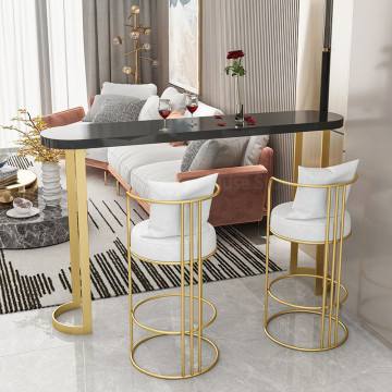 Light Luxury Nordic Backrest Bar Stools Creative Home Modern Minimalist Bar Chair Front Desk Leisure Chair Cafe High Chair