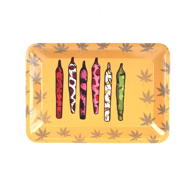 18*12.5 cm Rolling Tray Smoking Accessories For Weed Tobacco Storage Plate Tin Dish Metal Smoking Accessories Rolling Tool