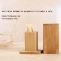 Bamboo Toothpick Box With Square Cover Tank Toothpick Holders Home Kitchen Tools Bamboo Toothpick Holder