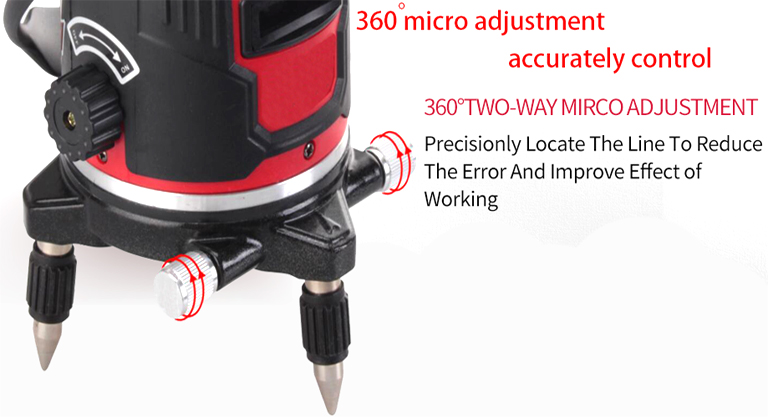 5Lines 6points Outdoor Laser Level Self-Leveling 360 rotary Cross Line Lazer Level Tool slash function