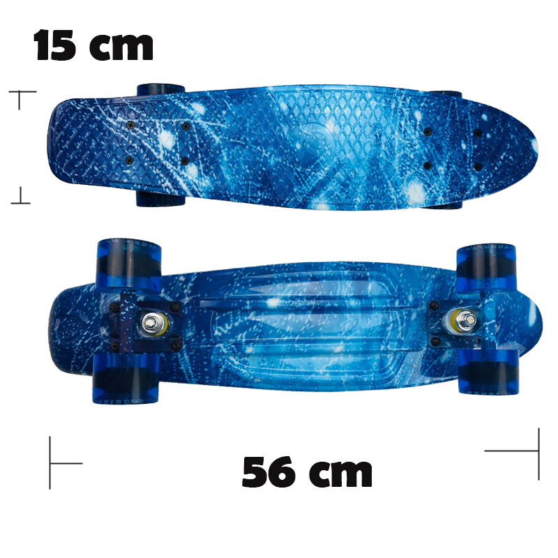 Jusenda Mini Cruiser Skateboard 22inch Fish Board Children Scooter PP Longboard Penny Board Complete Printed Banana Skate Board