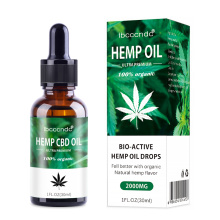 30ml 100% Organic Hemp CBD Oil 2000mg Bio-active Hemp Seeds Oil Extract Drop for Pain Relief Reduce Anxiety Better Sleep Essence