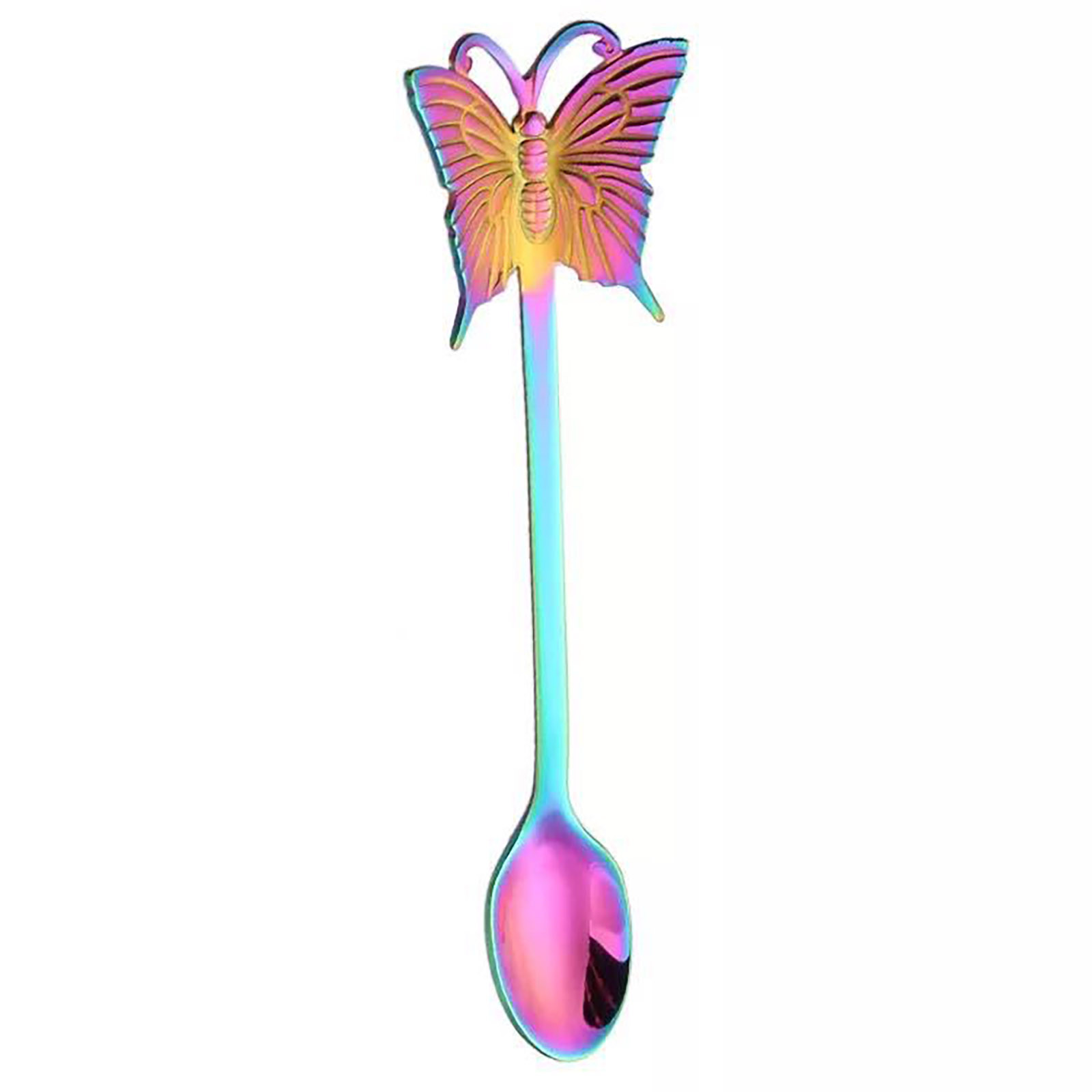 Creative Stainless Steel Butterfly Spoon Dessert Cake Tea Set Coffee Spoon Kitchen Dessert Tableware Children's Tableware #Z