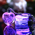 Custom Made Crystal Picture Frame Baby Gift Heart Shape Glass Mini Photo Frame LED Light Pendant Present kristallen fotolijst