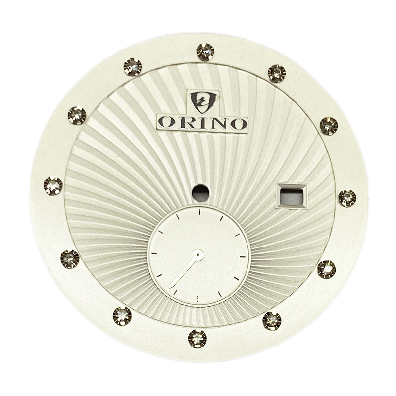 silver shell watch dial