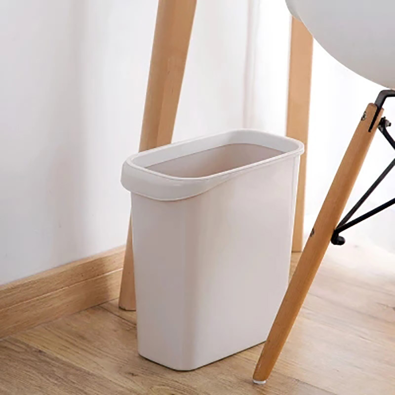 Narrow 10L Trash Can Trash Bin Square PP Trash Bucket Without Lid Paper Basket Gap Storage Garbage Waste Bin Dustbin Holder