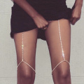 1PC Sexy Rhinestone Crystal Leg Chains Pendant Crossover Harness Waist Belt Chain Vintage Bikini Thigh Leg Chains Body Pendant Z
