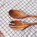Picnic Pratical Hygienic Small Salad Servers Wooden Durable Multipurpose Cute Forks Restaurant Set Cooking Retro Camping Spoon