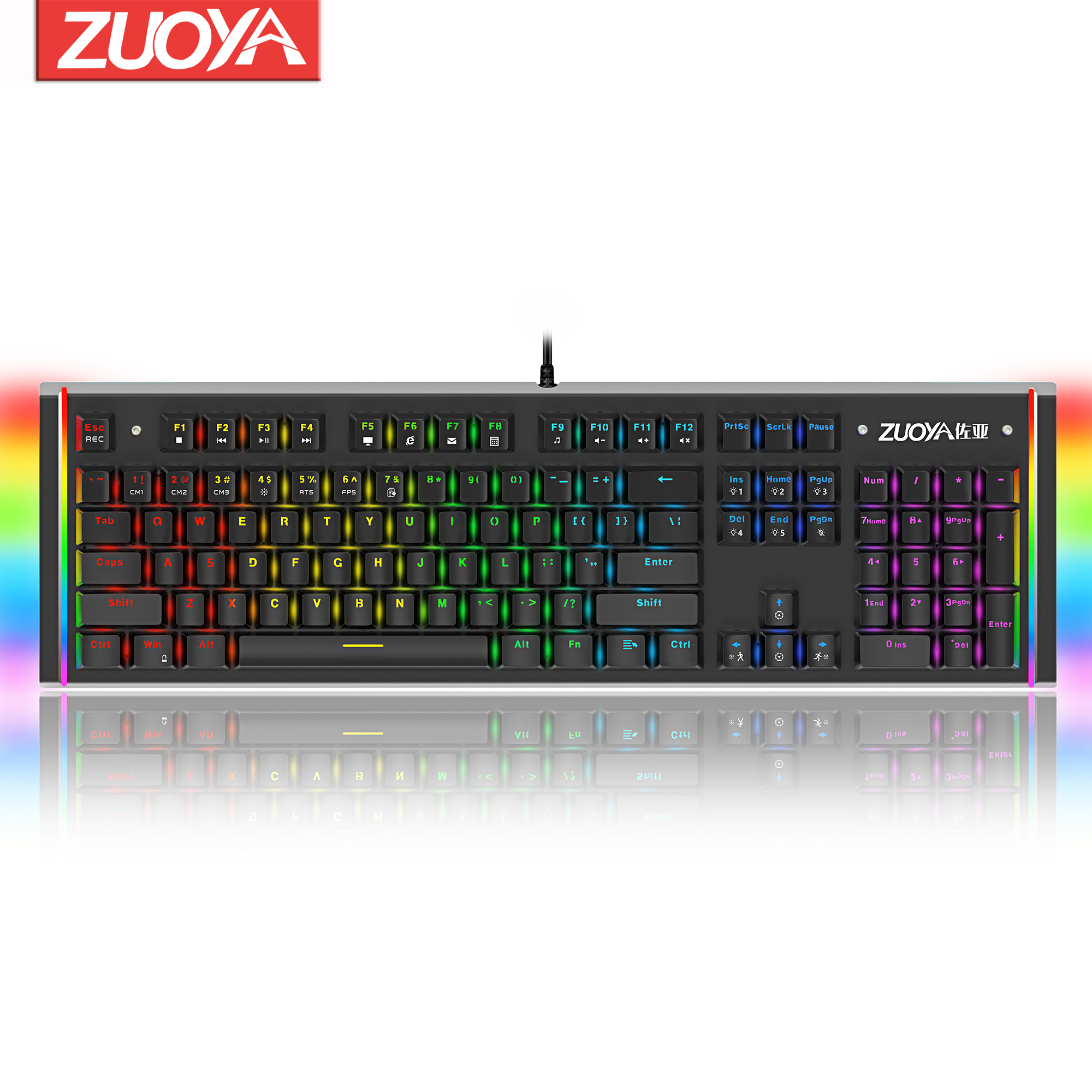Gaming Mechanical Keyboard RGB Mix Backlit Wired Keyboard Blue Black Red Switch Anti-ghosting For Game Laptop PC Russian US