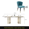 1.4m table 6 chairs