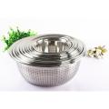 Thicken Stainless Steel Rice Washer Drain Basket for Kitchen Vegetables Washing Storage