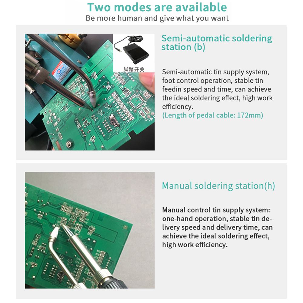 Automatic Soldering Machine Tin Feeder Foot Rest Constant Temperature Soldering Station Suit 378 Internal Heated Soldering Iron