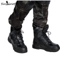 SINAIRSOFT Outdoor Genuine Leather U.S. Military Assault Tactical Boots Breathable Anti-Slip Men Fishing Travel Hiking Shoes