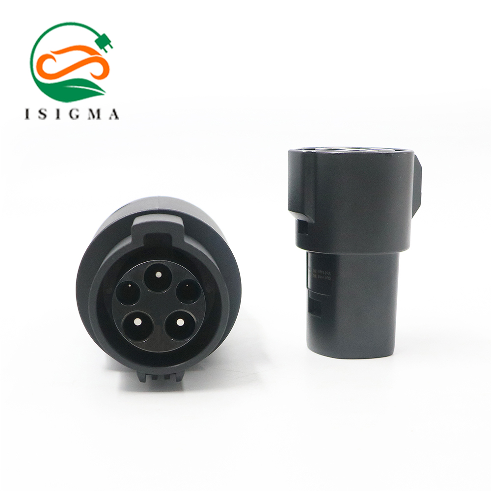 ISIGMA EV Charger Electric Car Adapter EVSE Charing SAE J1772 Socket Type1 Inlet to Tesla Female Connector 16A 32A 1 Phase