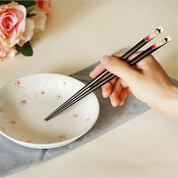 Wood Japanese Chopsticks Non-Slip Sushi Food Chop Sticks anti-hot Pattern Chopsticks Reusable Chopsticks Tableware