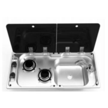 RV Kitchen Sink with two stovetop