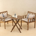 Garden outdoor table solid wood table and chair Folding Chair Home Garden Balcony Table and Chair backyard folding patio chairs