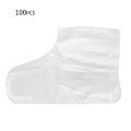 100Pcs/Pack Disposable Plastic Foot Covers Transparent Shoes Cover Paraffin Bath Wax SPA Therapy Bags Liner Booties