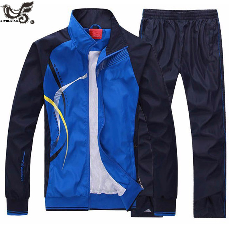 new Men's Set Spring Autumn Men Sportswear 2 Piece Sport Suit Jacket+Pant Sweatsuit Men Clothing basketball Tracksuit Set