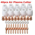 40Pcs Air Plasma Cutter Consumables Extend Fit for PT-31 LG-40 Torch CUT-40 50