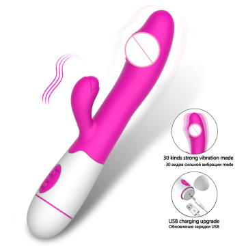 30 Speed Dildo Female Masturbator Rabbit Vibrator USB Charging Massager Dual Motor G Spot Clitoris Massager Sex Toys for Women