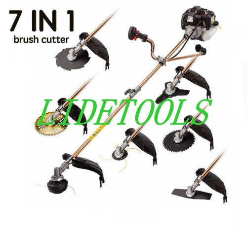 New Model 7 IN 1 Brush Cutter,Whipper Sniper,Grass Trimmer with Metal Blades,Auto Bump Feed Head