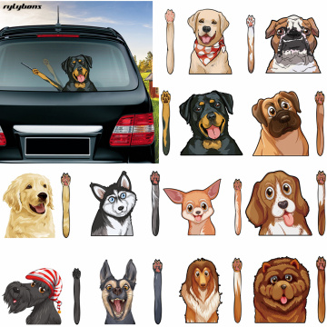 New Cute Cartoon Dog Stickers Funny Cool Moving Paw Window Wiper Stickers and Decals For Car Styling Rear Windshield Decorations