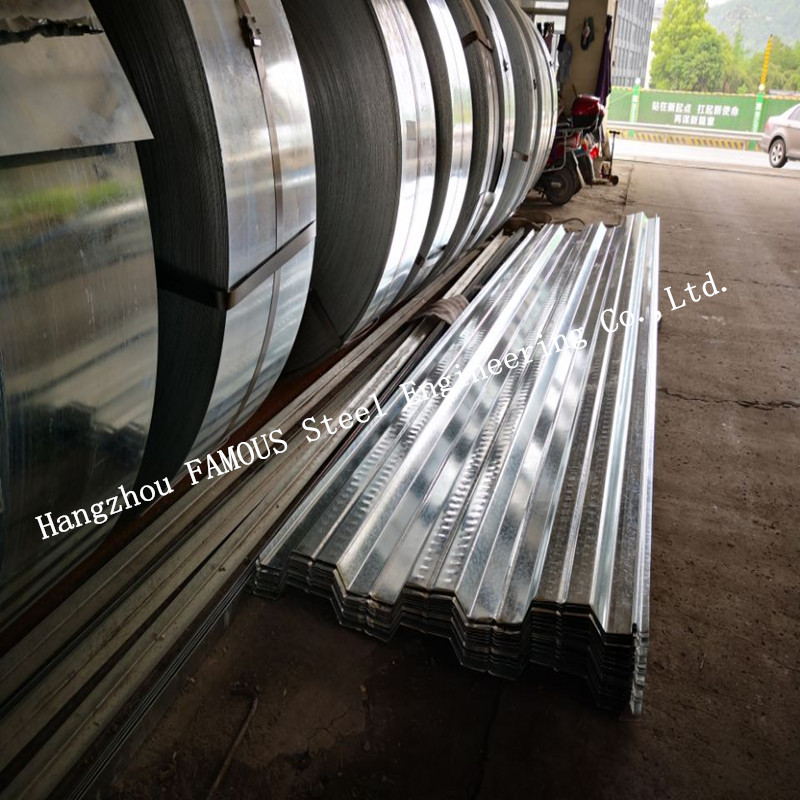 1.2mm gauge galvanized steel decking formwork to bottom of Concrete slab (Bond-dek floor or Comflor 80, 60, 210 equivalent)