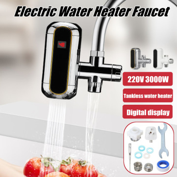 3000W Electric Water Heater Tankless Kitchen Instant Hot Water Tap Heater Electric Water Faucet Heating tap 220v