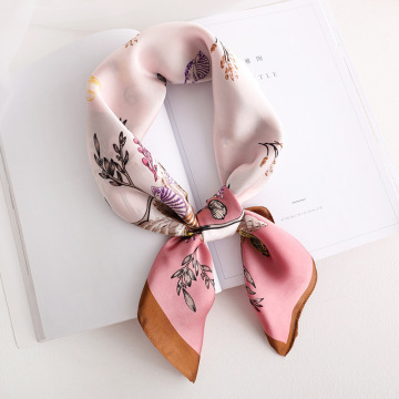 2020 Luxury Brand Spring Autumn New Breathable Square Silk Scarf Neckerchief Fashion Female Hair Clip Ribbon Headdress scarves