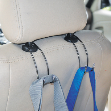 Multi-functional Metal Car Seat Back Headrest Hanger Bag Hook Holder for Bag Purse Cloth Grocery Storage Auto Fastener Clip