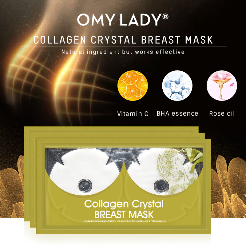 1PCS OMYLADY Crystal Collagen Breast Enlargement Mask Chest Plump Enhancer Pad Body Beauty Shaping Bust Firming Lifting Patch