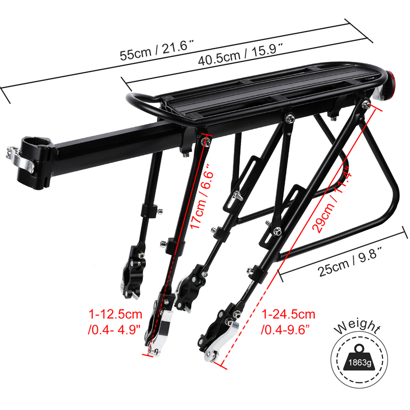 WEST BIKING MTB Bike Rack Aluminum Alloy Luggage Carrier Cargo Shelf Cycling Bag Pannier Trunk Quick Release Bicycle Racks