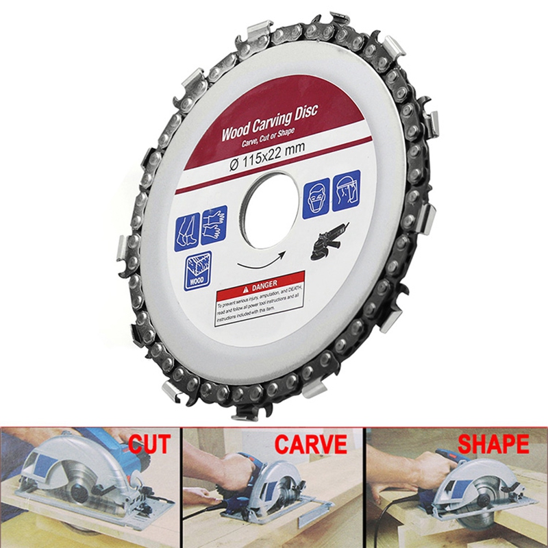 4.5 Inch Circular Saw Blade Chainsaw Chain Wood Carving Disc Woodworking Angle Grinders Universal For Wood Cutting Discs