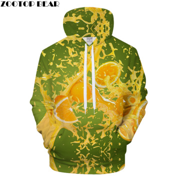 Juice Print Hoodies Men Hoody 3D Fruit hoodie Streatwear Sweatshirt Harajuku Tracksuit Pullover Coat Fresh Drop ship ZOOTOP BEAR