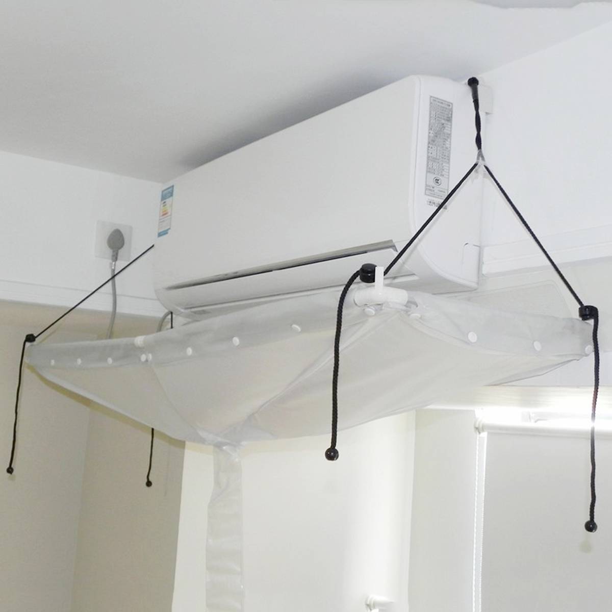 Open Type Air Conditioner Washing Covers Home Ceiling Wall Mounted PVC Air Conditioning Cleaner Washing Cover Dust Cleaning Tool