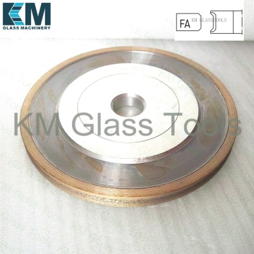 KM D150x22xFA3/4/5/6/8/10/15mm Peripheral Diamond wheel Flat edge with arris,Grinding wheel For Shape Glass Edging Machine,1DD6V
