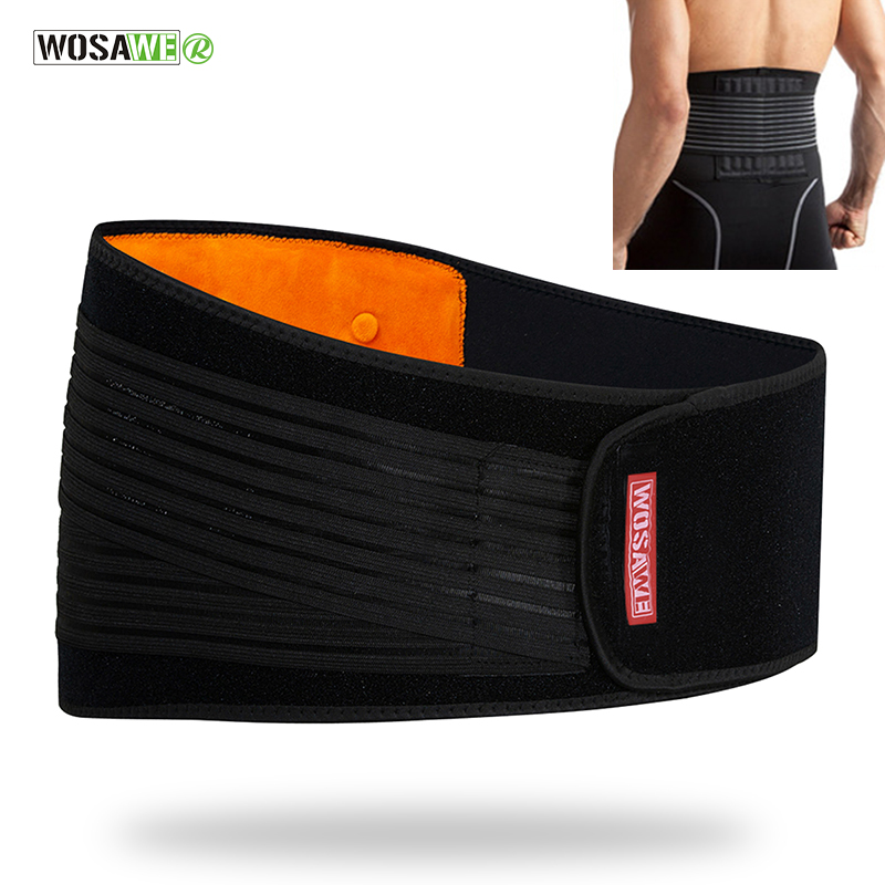 WOSAWE Lumbar Waist Support Brace Belt Waist Trimmer Double Adjust Back Pain Relief Waist Sports Motocross Gym Fitness Belt