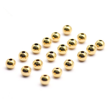 100Pcs Stainless Steel Ball Through Mail Eye Gold Loose Bead Diy Accessories Perforation Drilling Solid Steel Ball 2 3 4 5 6mm