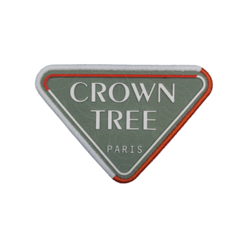 Composite silicone print embroidery patch