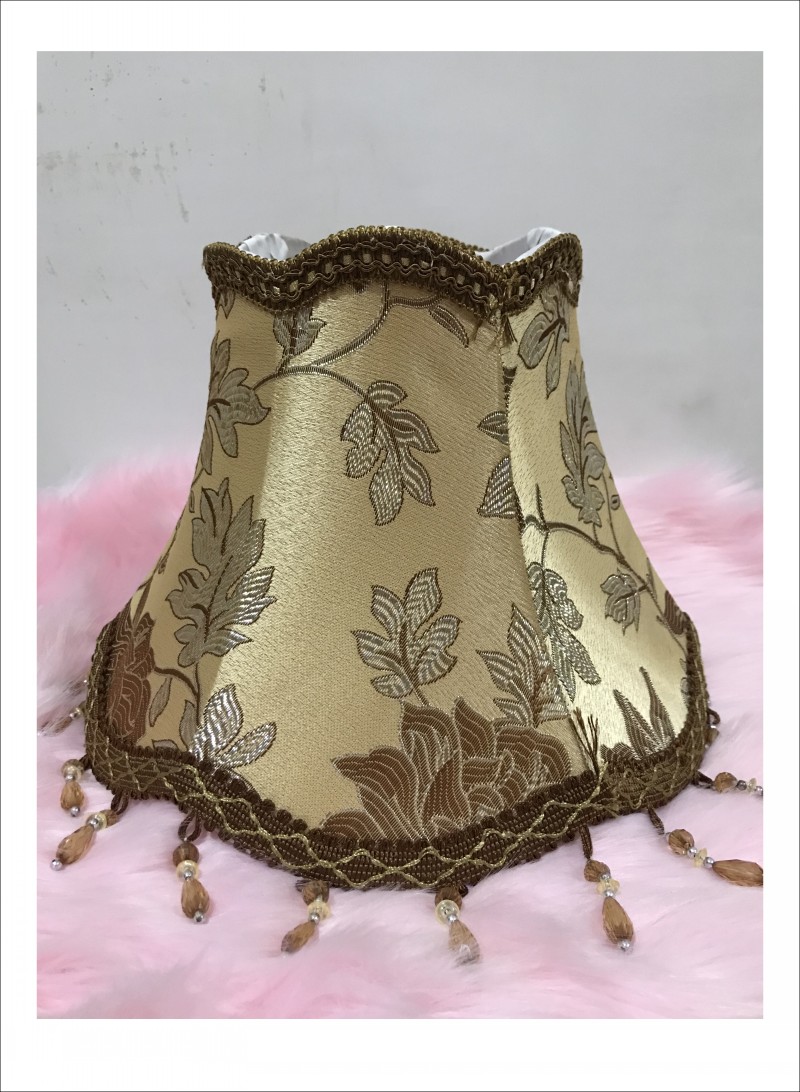 coffee color Lamp shades for table lamps Pattern lace Textile Fabric art decoration lampshade modern style lamp cover for lamp