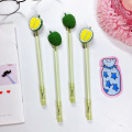 4 pcs/lot Small Fresh Durian Shape Gel Ink Pen Signature Escolar Papelaria School Office Supply Promotional Gift