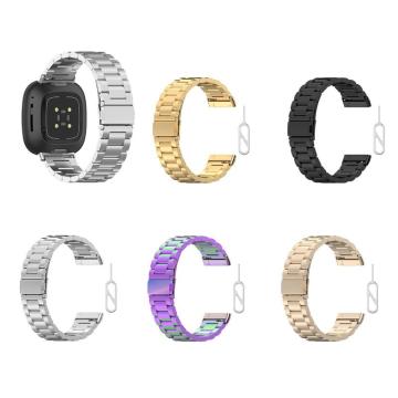 Stainless Steel Strap For Fitbit Versa 3 Smart Watch Band Metal Wrist Bracelet Correa For Fitbit Sense/Versa 3 Accessory Straps