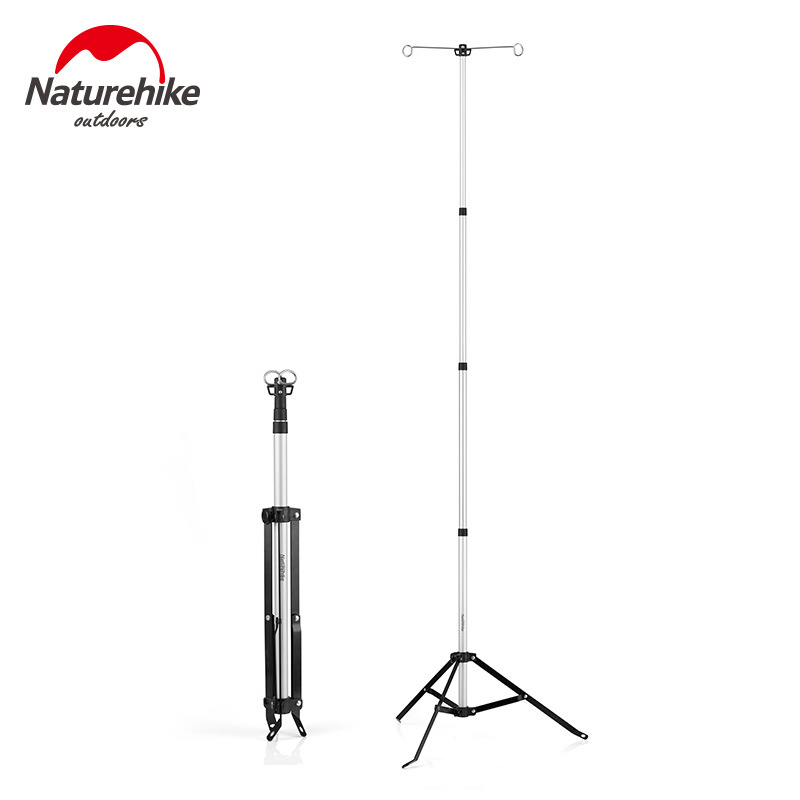 Naturehike outdoor Portable lamp holder aluminum alloy telescopic Light Tents Pole Accessories camp barbecue light holder pole