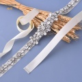 TOPQUEEN S392 Silver Rhinestone Belt for Wedding Dress Womens Waist Belts Desighner Belts Jewel Bead Belt Belt for Bridesmaid