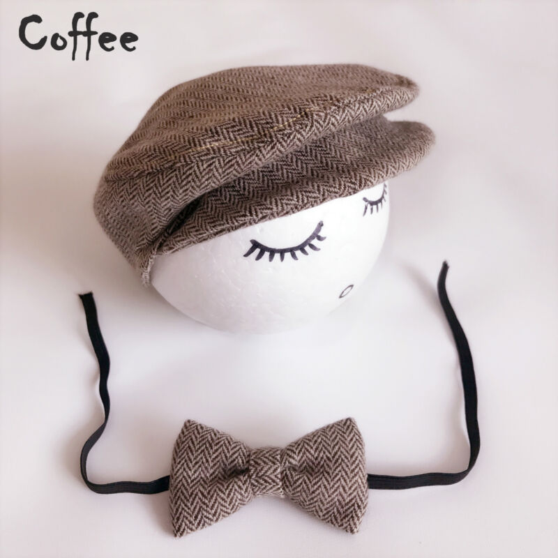 Baby Newborn Peaked Cute Newborn Baby Boy Beanie Cap Photography Props Outfit Cotton Hat Accessories