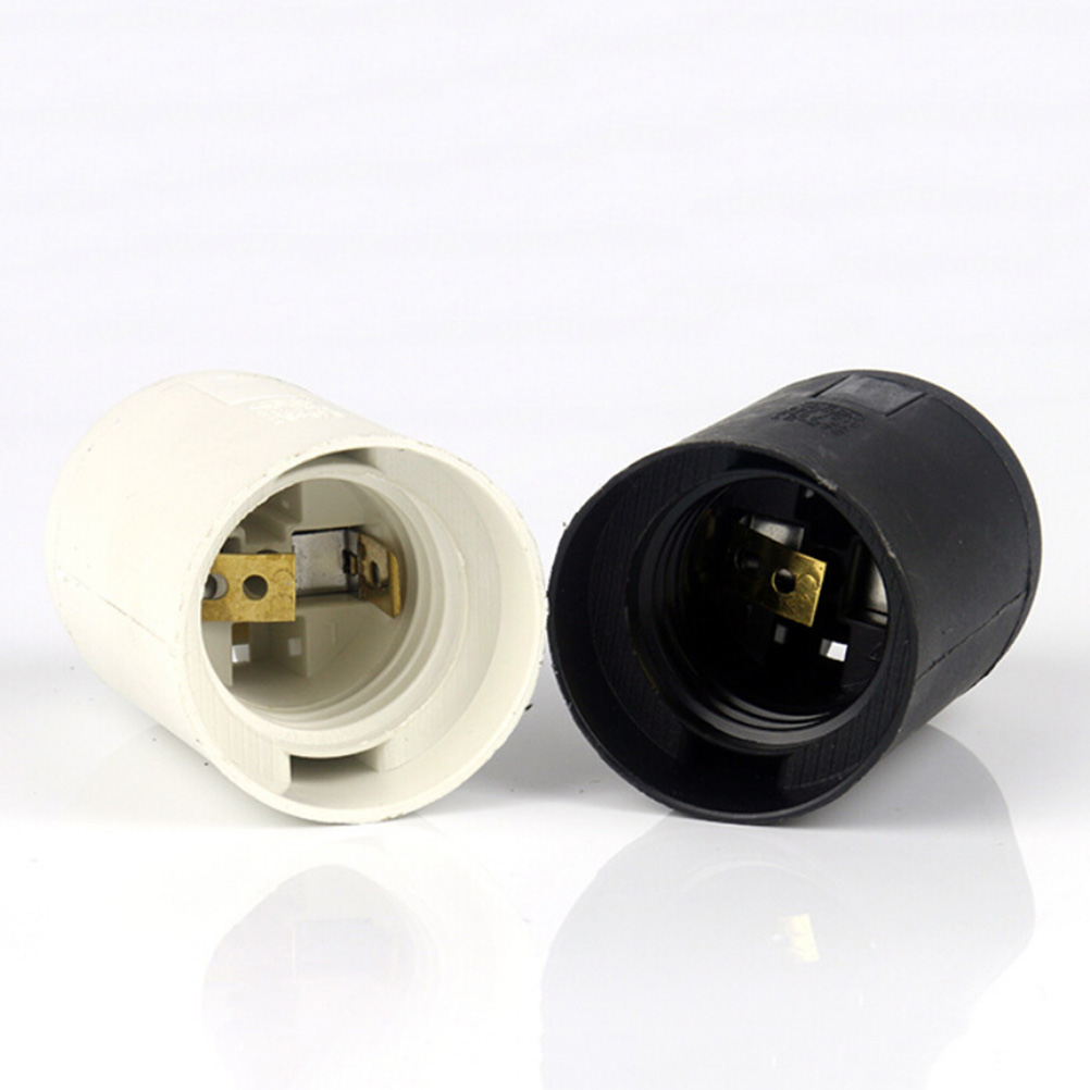 1PCS 2 Colors New Arrival Small Screw E27 Alastic Socket Light Bulb Lamp Light Holder Lamp Accessories Available