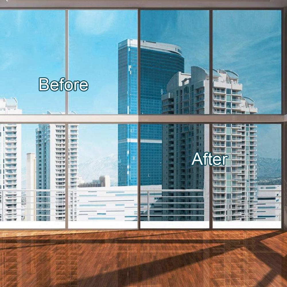 Window Privacy Film Sun Blocking Mirror Reflective Tint One Way, Heat Control Vinyl Anti UV Window Stickers for Home and Office